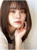 20代～50代◎ミディアムレイヤー☆縮毛矯正☆くすみベージュ