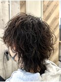 波巻きウルフ/名古屋波巻きパーマ/名古屋波巻きウルフ