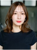 ☆レイヤーカット毛先ワンカールくせ毛風カール薄めバングデジパ