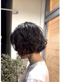 デジタルパーマで作る乾いたドライボブパーマ