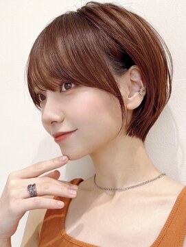 セイドット オモテサンドウ(Say. omotesando) Say.レイヤーショートショートボブコーラルオレンジ大人ショート