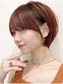 Say.レイヤーショートショートボブコーラルオレンジ大人ショート