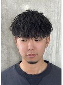 波巻きパーマ