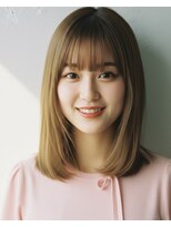 フレイムス ヘアアンドリラックス 吉川店(Frames hair&relax)&nbsp;動きのあるミディアムロブカット×上品カラー×越谷×20代30代