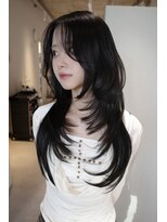 アム(amu)&nbsp;ハッシュカット/ロングレイヤー/韓国レイヤー