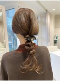 《毛先まで潤う♪》キオリーブベージュ×簡単アレンジ