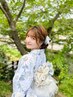 【数量限定/トレンド最先端!】浴衣レンタル+着付け+無料ヘアセット+小物