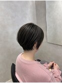 前下がりショート×ダークブラウン