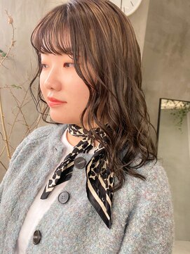 テトヘアー(teto hair) ハイライトデザインカラーココアブラウンベージュアッシュ