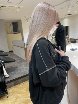 ロンド レア 天神大名店(Lond Le’a) ミルクティーベージュ/ダブルカラー/ケアブリーチ/くびれヘア
