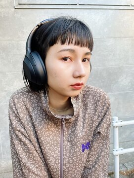 テトヘアー(teto hair) ボブマチルダボブパッツンカットブルーブラック