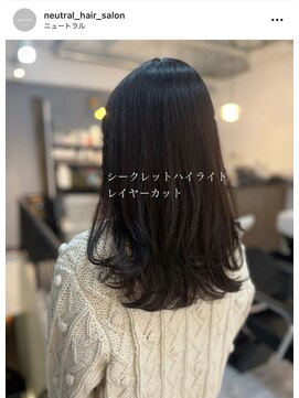 ニュートラル(neutral) 【neutral】シークレットハイライトとレイヤーカット