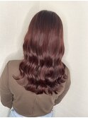 #ブリーチ無し #ワンカラーで作る #レッドブラウン