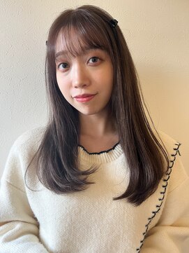 メルト 吉祥寺(melt) 【山川千影】ブリーチ無し似合わせ透明感カラー顔周りレイヤー