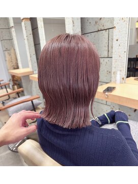 シンス(Since) ぱつっと/ワンブリーチ/ピンクベージュ/ワンレンボブ/大重有輝弥