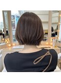 切りっぱなし×ナチュラルレイヤーボブ
