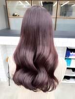 韓国ヘアくびレイヤー美髪似合わせカットピンクブラウン