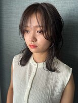 アム(amu)&nbsp;外ハネミディアム/くびれミディアム/前髪長め/2wayバング/小顔