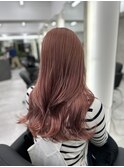 ブリーチ１回からできるピンクカラー♪