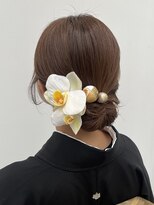 バサラ 大阪梅田店(VASARA)&nbsp;訪問着　ヘアセット　セミロング　シニヨン　参列ヘア　大阪