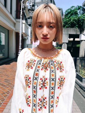 ケイト(kate) 【kate 大宮】抜きっぱなしブロンド×切りっぱなしボブ