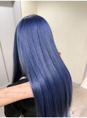 ネイビーブルー　ブリーチ1回～