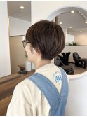 すっきりショート×アッシュベージュ