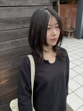 ヘアラウンジ アングゥ(hair lounge ungu) セミロングレイヤースタイル