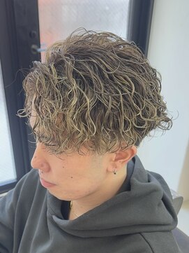 ロンド ローガン 名駅(Lond LOGAN) メンズブラウンハイライトギャングスパイラル