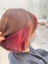 ロミー 本厚木(ROMMY.)&nbsp;ボルドーカラーピンクインナーカラーショートボブ20代～50代