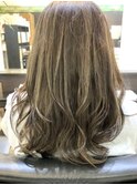 大人ガーリー/ダークアッシュ/似合わせカット/ミディアムレイヤ