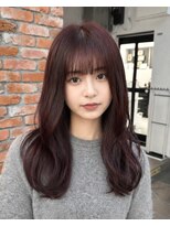 ラレイ ハラジュク(Lalei harajuku) 【白石】ブリーチなしピンクバイオレット暖色艶カラーロング