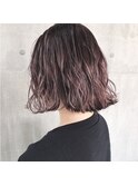 ＊ウェーブボブ×ラベンダーピンク＊