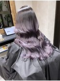 ラベンダーバレイヤージュ、グラデーション、ハイライト