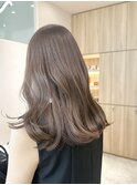 透けるくすみブラウン