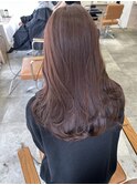 美髪髪質改善/エアリーロング/切りっぱなしボブ/ピンクブラウン