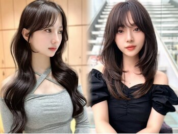 ロンドプロフィール 浦和(Lond profil)の写真/小顔を叶える前髪×顔周りのレイヤーカット。華やかなくびれレイヤーで創る韓国・ワンホンスタイル[浦和]