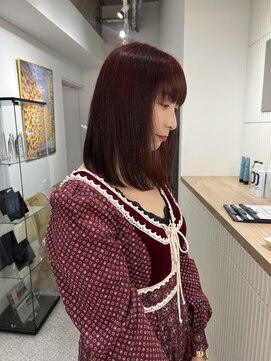 ペレ 渋谷(PELE) ホワイトグレージュ/デジタルパーマ/チェリーブラウン/渋谷