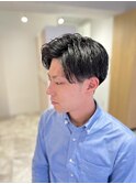20代30代40代◎似合わせカットツーブロ刈り上げブルーブラック