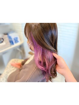 ハイライトやインナーカラーなどトレンドを抑えたスタイルを提案☆発色*透明感*立体感を叶えます♪[龍ケ崎]