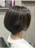 ROUIS 津田沼 ナチュラルグレージュハイライト/ショートボブ