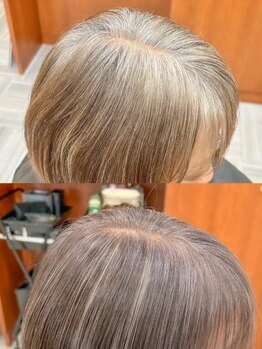フランク(Frank)の写真/【髪質改善カラー/白髪ぼかし】髪と肌に優しい薬剤で色持ち◎"若見え"する自然な髪色でナチュラル感◇