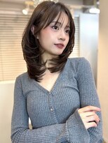 イヴォーク トーキョー(EVOKE TOKYO)&nbsp;ミディアムレイヤーバタフライカット髪質改善ハイレイヤーカット