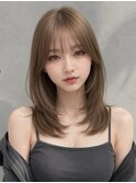 バタフライカットラベンダーカラーショートレイヤーくびれヘア◎