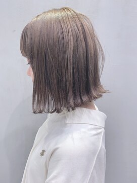 アルバム 銀座(ALBUM GINZA) ミルクティーベージュ外ハネボブ_フォギーベージュ_ba207151