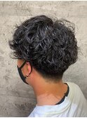 ゆるめ 波巻きパーマ メンズ