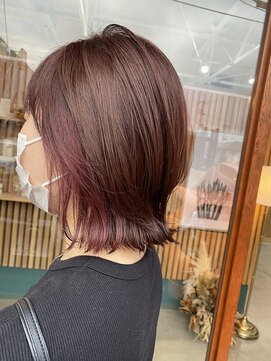 キュオンシア(CUEON. ciea) インナーカラー×カシスピンク