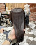 髪質改善×酸性縮毛矯正×小顔カット×グレージュカラー