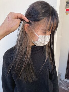 サロンドミルク 新百合ヶ丘店(salon de MiLK) ベージュミルクティーカラーハイトーンインナーカラー新百合ヶ丘