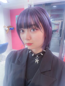 ボックスミコ(Box mico.) 【BOXmico.】大人ショートウルフ×透明感クールラベンダー